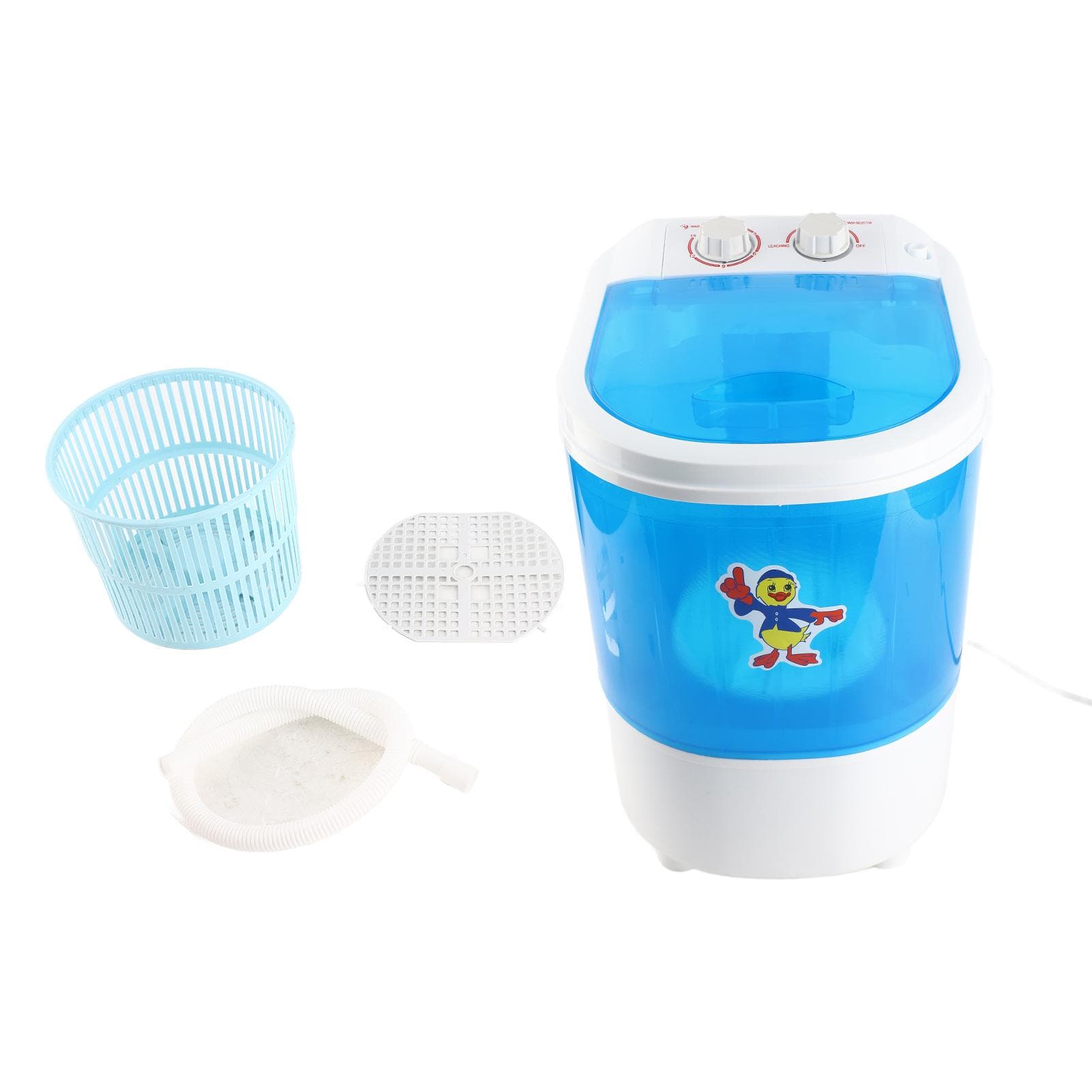 Portable Small Washing Machine Mini Compact Single Tub Washer with Spin Cycle Basket Drain Hose for