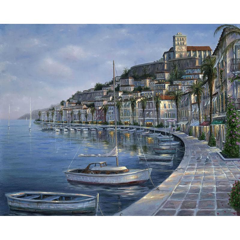 5D DIY Diamond Night Creek Diamond Mosaic Cross Stitch Rhinestone Decoration 20X30CM