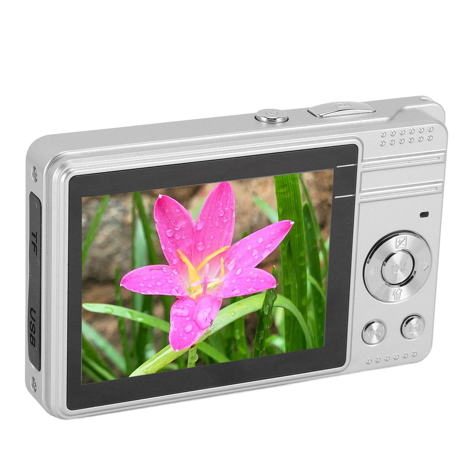 Digital Camera for Teens 50MP 1080P HD 2.8 Inch TFT Screen 16X Digital Zoom Autofocus Pocket silver