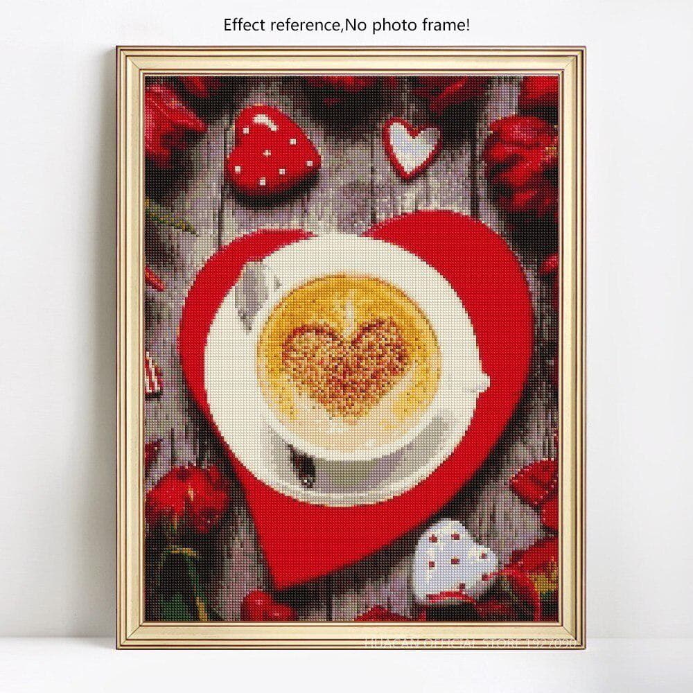 5D DIY Diamond Painting Full Round Coffee Diamond Mosaic Embroidery Sale Pictures 20X30CM