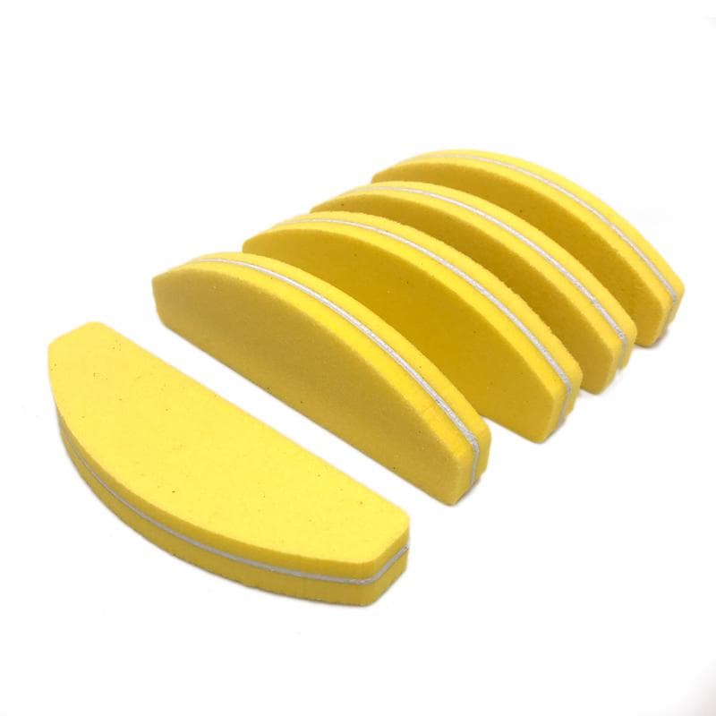 20pcs Nail Polishing Block Nail Files Washable Double-Side Nail Buffering File Art Salon Sponge Manicure Tool Nails Accessories yellow