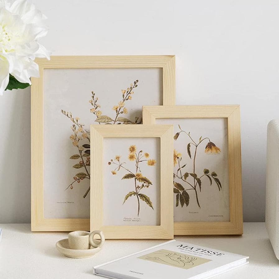 Natural Wooden Picture Frames Classic Photo Frame for Wall Hanging with Plexiglass 9X13 10X15 13X18cm Pictures Frame Photo Decor 9X13cm 3.5X5in
