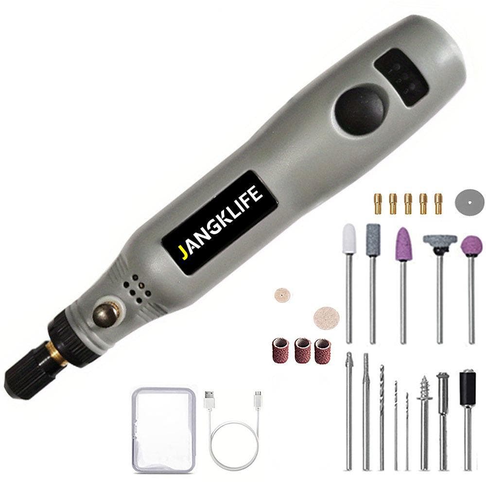 Cordless Rotary Tools USB Charging Grinder Set Wireless Engraving Pen DIY Polish Rotary Carve Tool Set grey