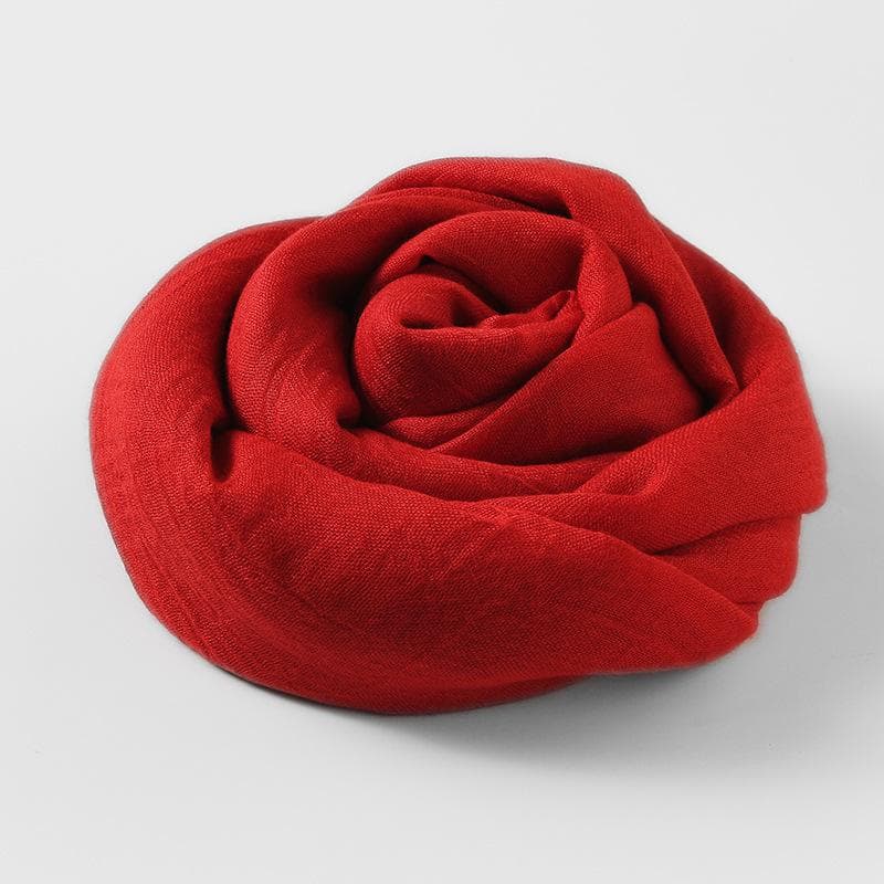 Solid Color Cotton and Linen Scarf, Women's Artistic Sunscreen Scarf, Scarf, Beach Long Scarf, New Style of Scarf 95*195 cm