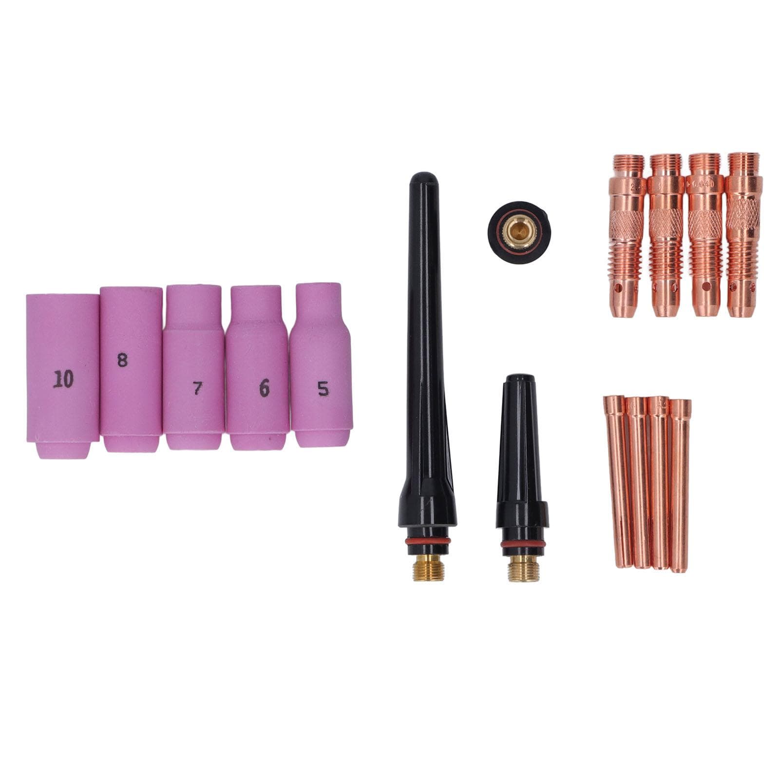 16PCS TIG Welding Torch Accessories Kit Copper Ceramic Plasma Cutter Torch Consumables for WP 17 18