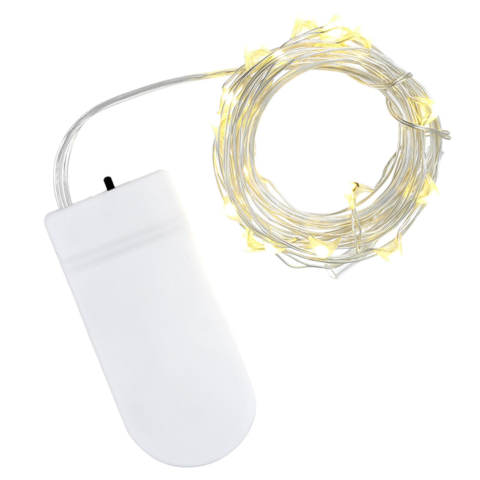 LEDs String Light Copper Wire Christmas Fairy Lights Battery Operated for Indoor Outdoor Holiday 1m 10 lights warm white