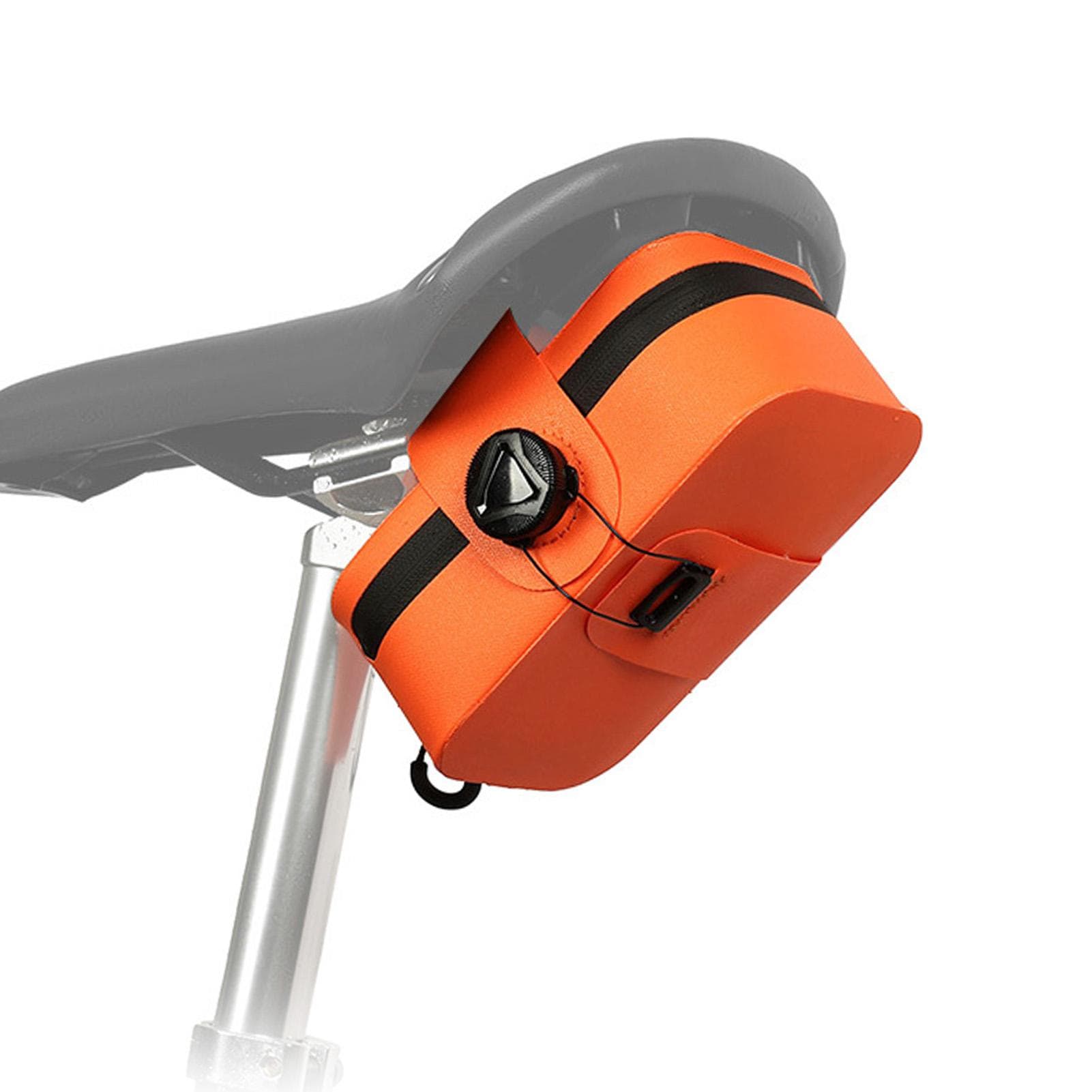 Lightweight Bicycle Saddle Bag Outdoor Cycling Waterproof Bicycle Tail Bag Mountain Bike Rear Seat orange