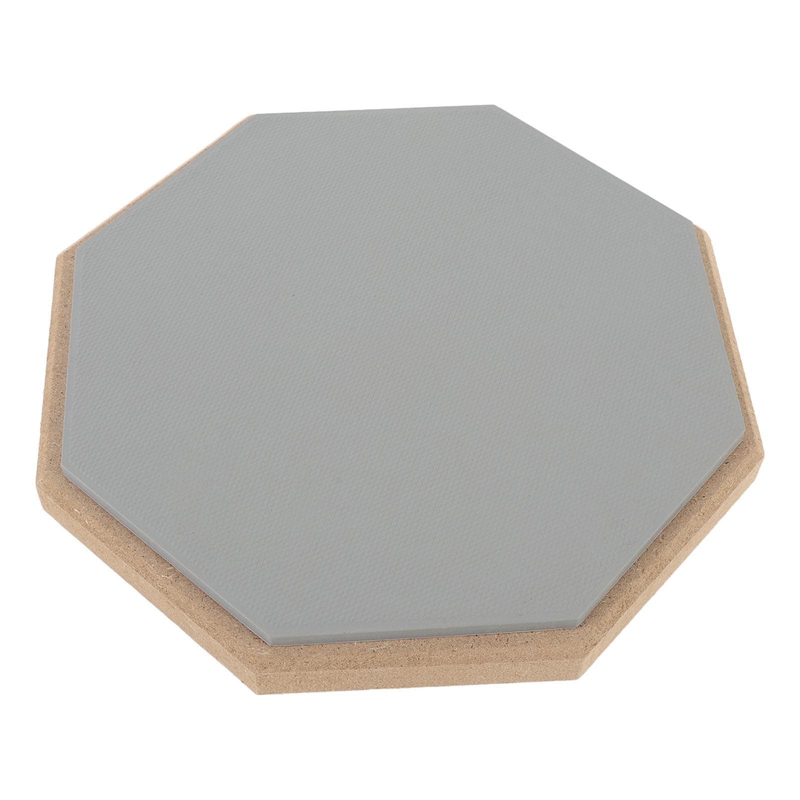 Drum Practice Pad 8 Inch Rubber Silent Drum Practice Mat with 2 Pairs of Drumsticks Orange gray