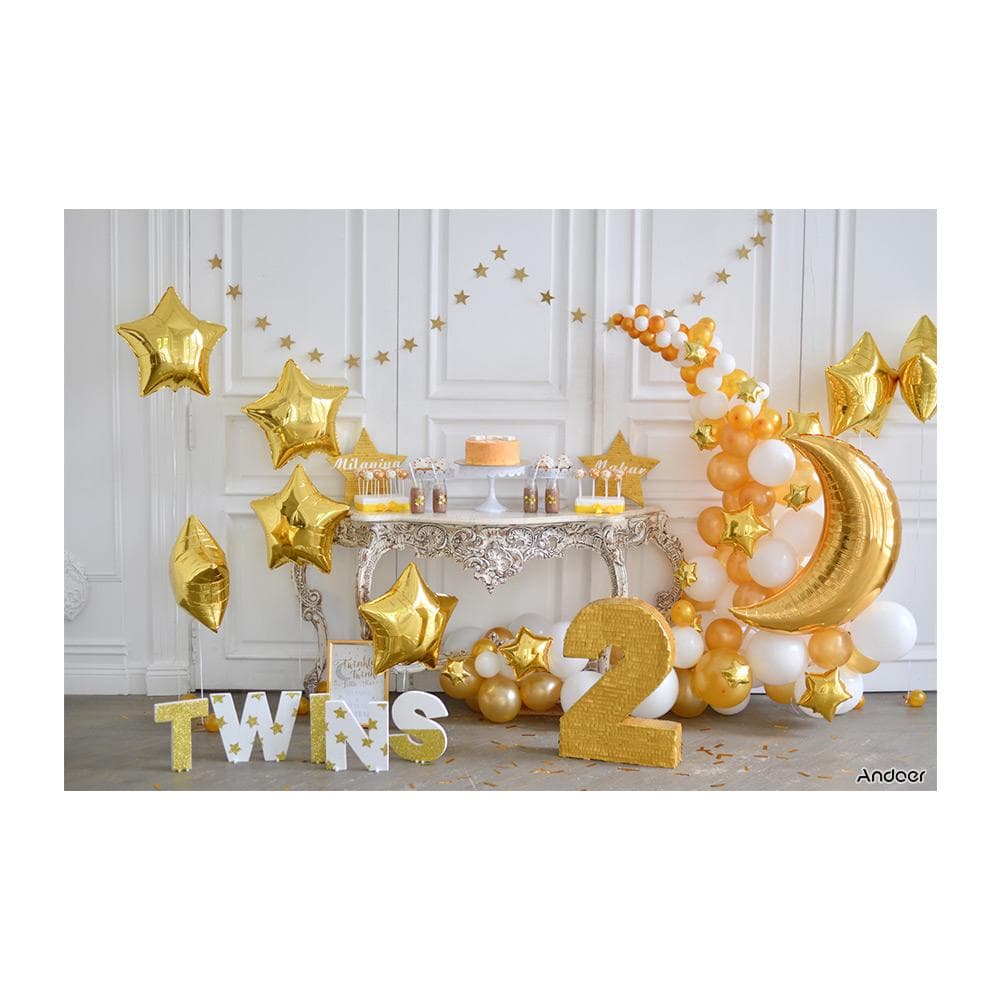 2.1 * 1.5m/7 * 5ft First Birthday Backdrop Balloon Cake Photography Background Baby Kids 3