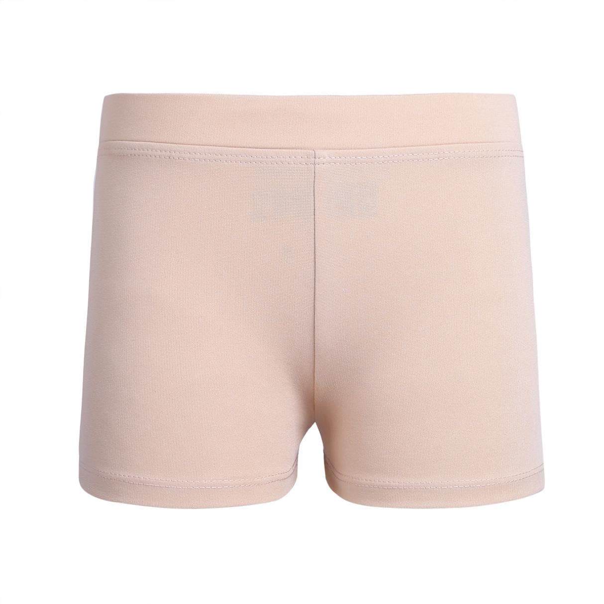 Kids Girls Boy-cut Low Rise Activewear Gymnastic Ballet Dance Shorts for Yoga Sports Workout Gym 13-14 Years nude