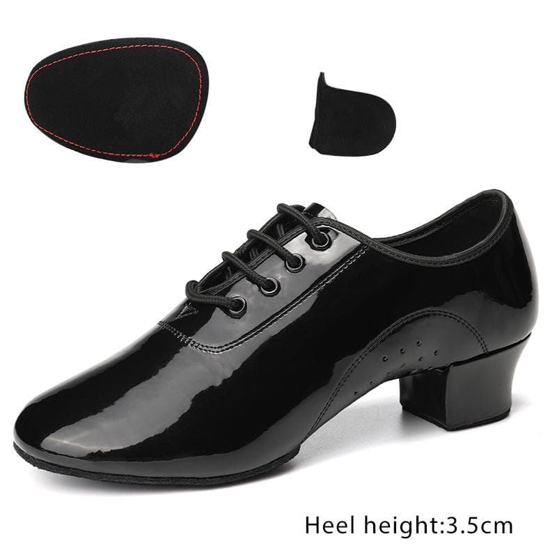 Men's Latin Dance Shoes Split Sole Jazz Ballroom Shoes for Dancing Man Heel Height 3.5CM Dance Sneakers for Men HROYL 38