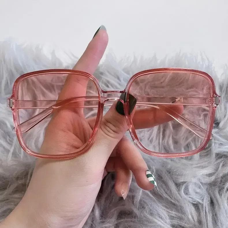 New Gradient Designer Sunglasses Women Large Square Frame Retro UV400 Protection Leisure Shades Gafas De Sol 1PC