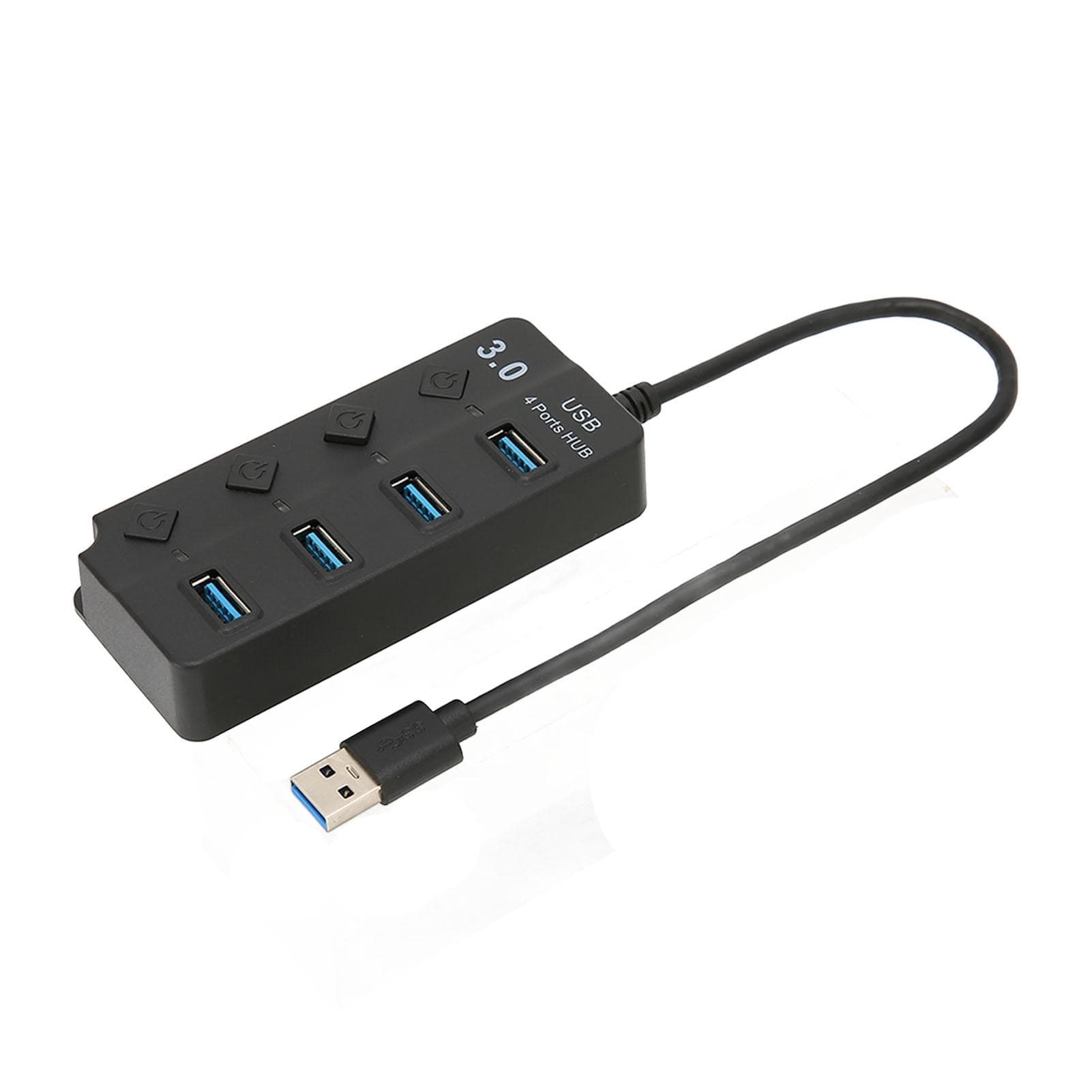 USB 3.0 HUB 4 Ports USB3.0 Maximum 5Gbps Stable Transmission Plug and Play Time Saving USB Splitter