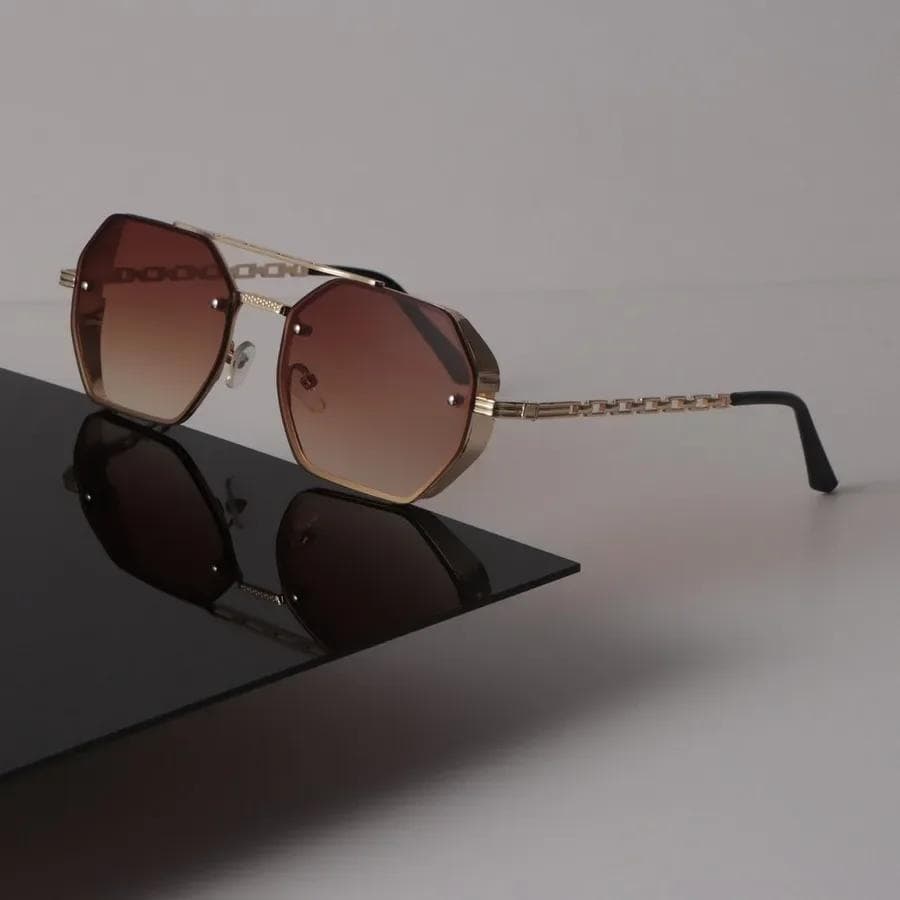 Retro Square Sunglasses Women Men Luxury Designer Mirror Sun Glasses Gradient Colors UV Protection Other