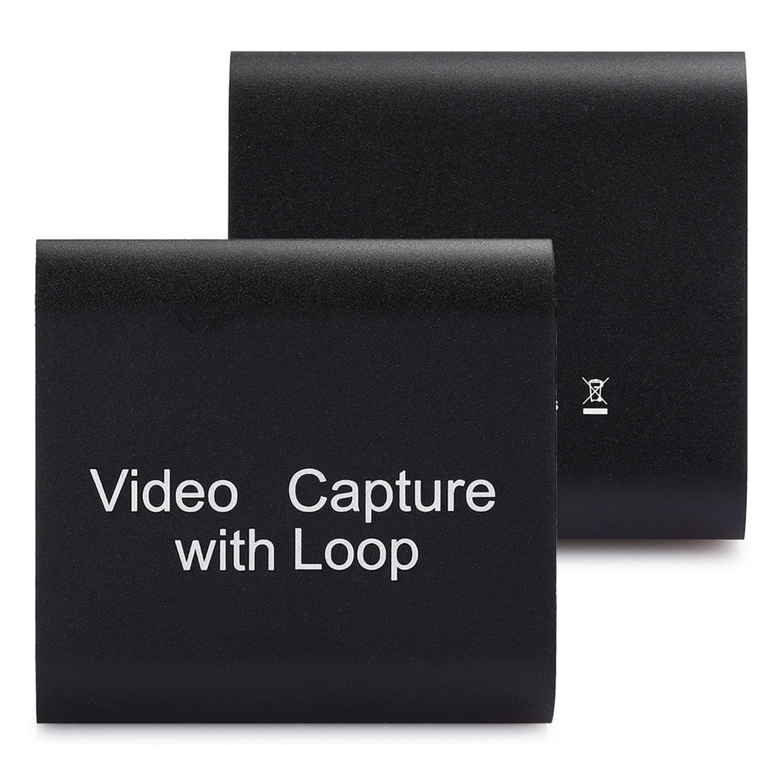 HDMI Capture Card with Loop Out USB 2.0 Collector Streaming Realtime Live Video Recording(black ) black