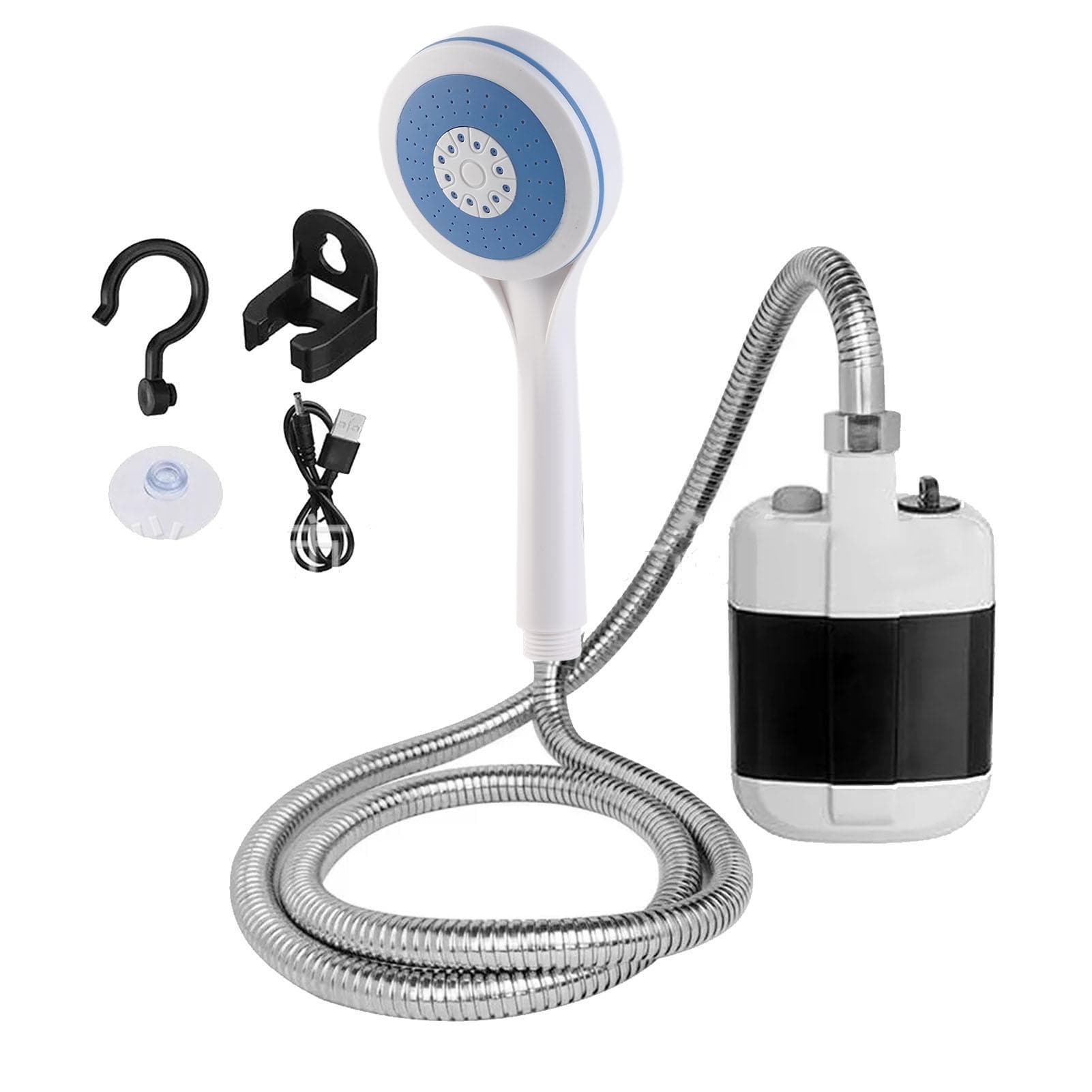 Portable Shower ABS Electric Battery Powered Camping Shower Pump for Outdoor Use