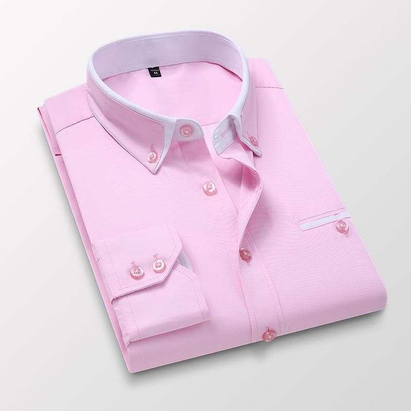 Men's Spring and Fall Casual Shirt Business Men's Office Shirts XXXL
