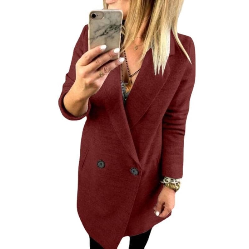 Autumn and Winter Double-sided Woolen Coat Women's Woolen Coat Trench Coat Women's XXL
