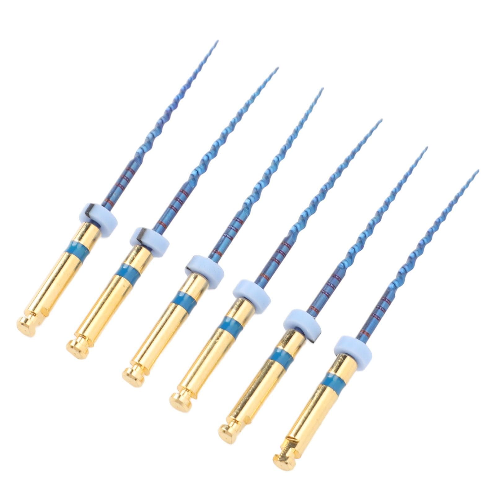 6pcs F3 Endodontic Files Good Adaptability Stretchy Large Tapered Endo Tip for Dentists 1in 25mm