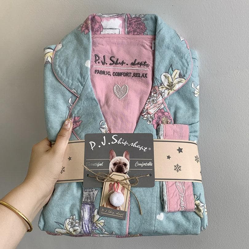 New Loungewear Women 2 Piece Set Pj Sets Loose Cartoon Women Outfit 100% Cotton Pajamas for Women Casual Sleepwear Set Pijamas L