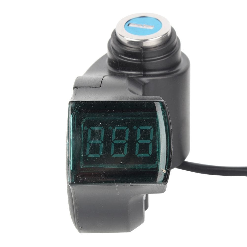 Throttle Voltmeter with Green Digital Voltage Display and Lock for E Bike Scooter Tricycle