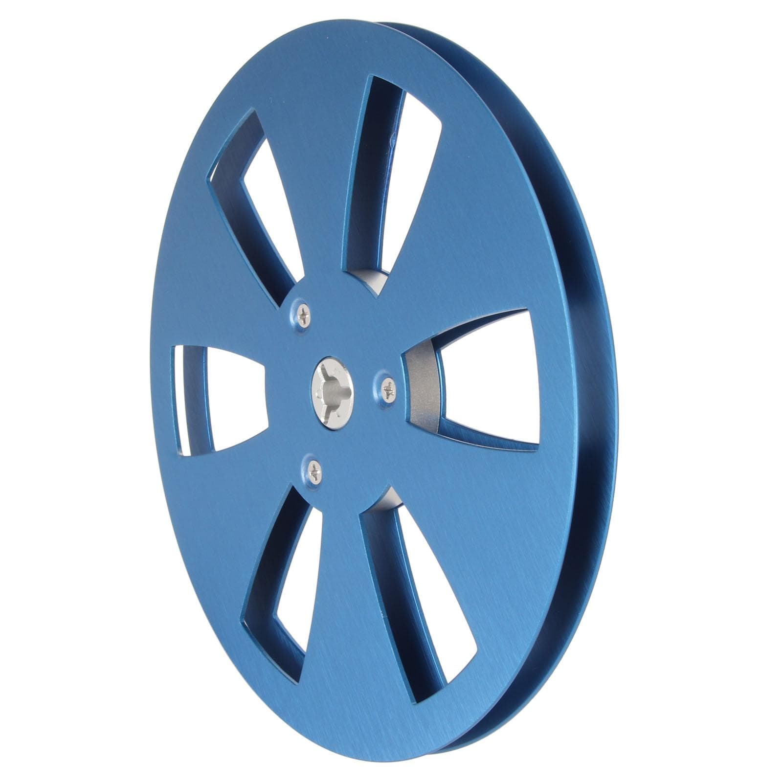 14 7 Inch Empty Reel 6 Hole Aluminum Alloy Open Reel Sound Tape Empty Reel Opening Machine Part blue