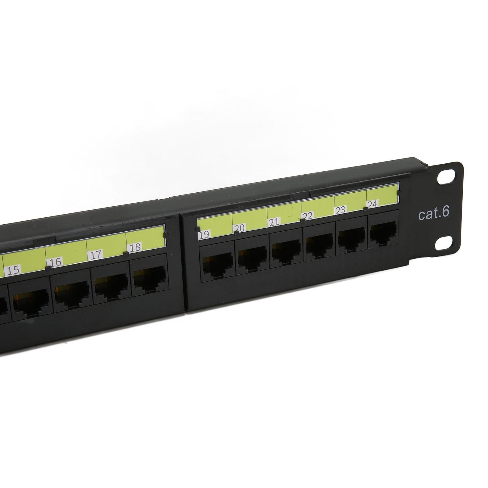 CAT6 24 Ports Network Patch Panel Supports 10G Ethernet RJ45 Network Patch Panel for 19in Standard