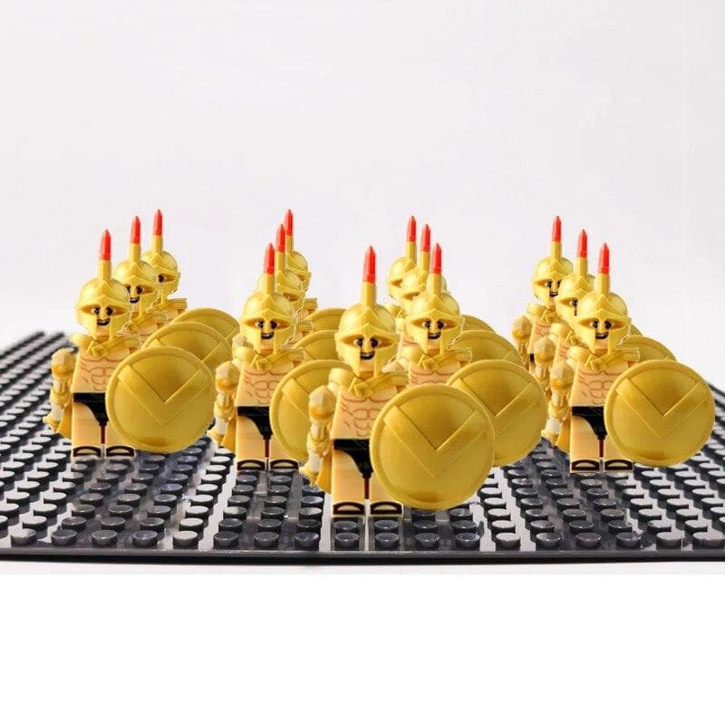 13pcs Medieval Age Castle Knights Military War Armored Rome Soldiers Spartan Warrior Figures With Sword Building Block Set Toys