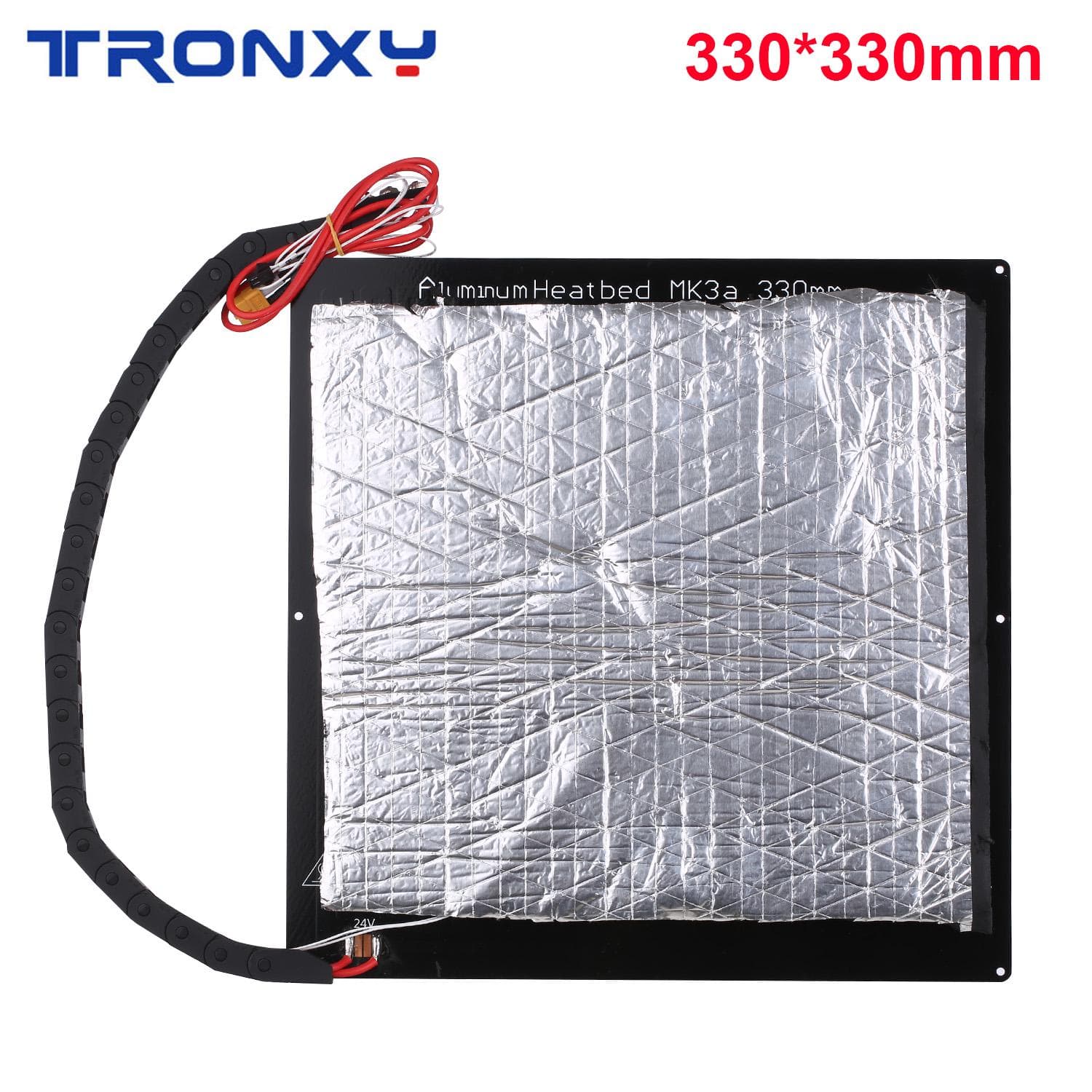 Aluminum Hotbed Tronxy 24V 3D Printer Upgrade Hotbed MK3 Heating Platform Aluminum Plate with Wire 330x330mm
