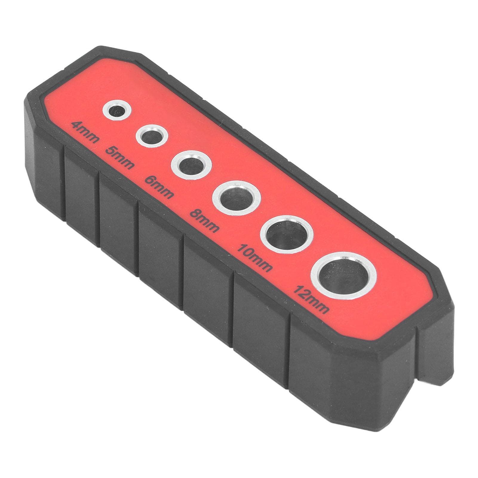 Handheld Drill Guide Drilling Jig 90 Degree Non Slip V Type with 6 Steel Bushings for Flat Angled
