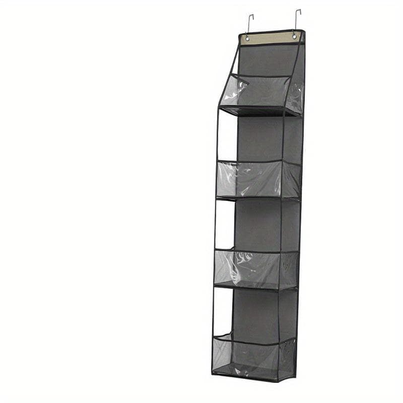 1PC 4-Shelf 6-Shelf Hanging Shelves Over The Door Organizer Wall Mount Door Storage 4 grid grey
