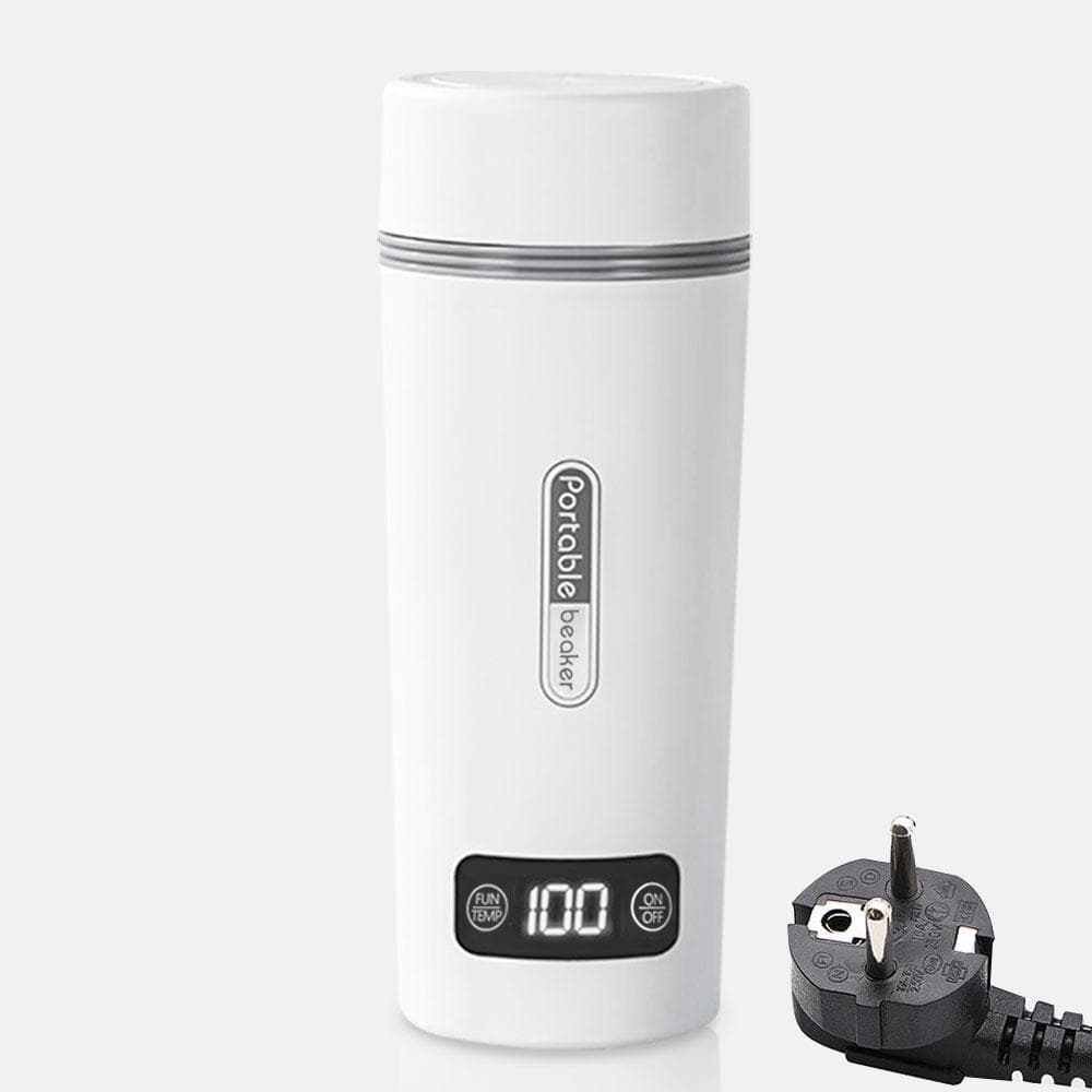 Portable Electric Kettle for Boiling Water 300W 350ml Stainless Steel Anti-Spill Leak Proof EU Plug white