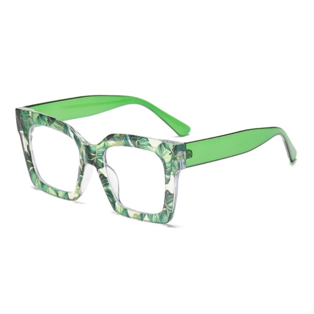 Fashion Colorful Stripe Oversize Glasses Stylish Square Frame Women's Eyewear Chic Personalized Brand Design