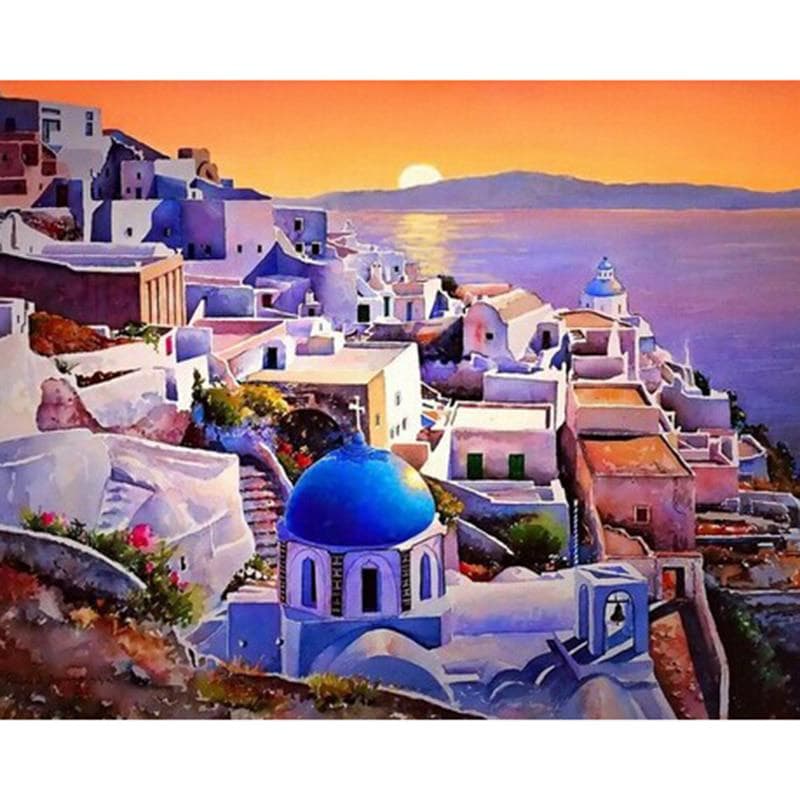 Diamond Embroidery Beautiful Seaside Scenery Diamond Painting Mosaic Full Round Drill Rhinestone 20X30CM