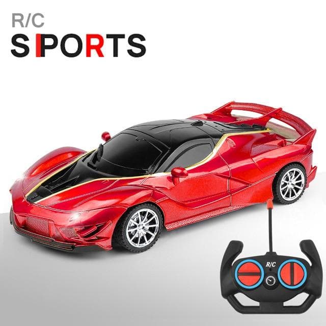 1/18 RC Car LED Light 2.4G Radio Remote Control Sports Cars For Children Racing High Speed Drive Vehicle Drift Boys Girls Toys red