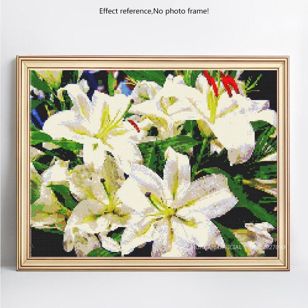 5D DIY Diamond Painting Flower Full Round Drill Picture Of Rhinestone Embroidery 20X30