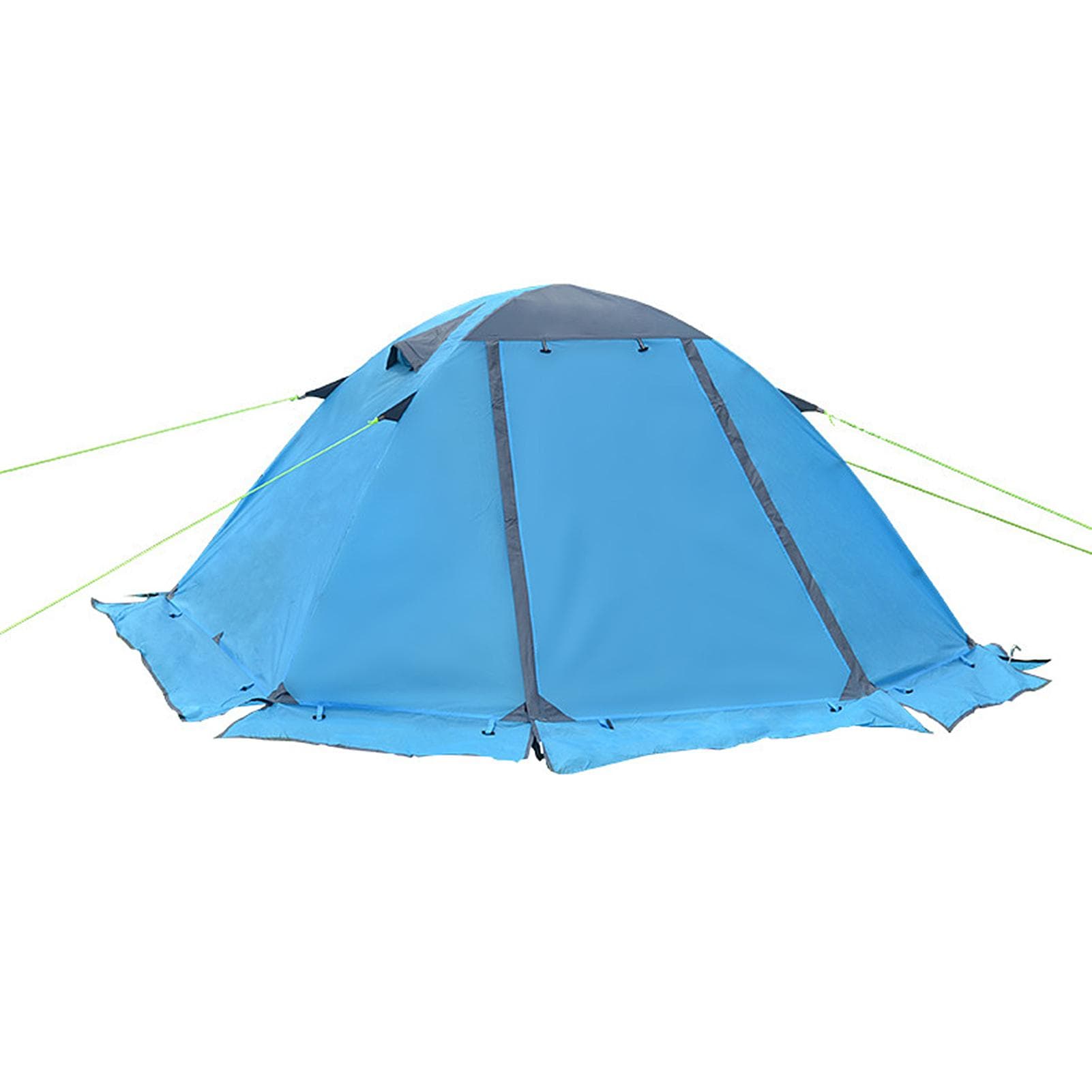 Snow Skirt Winter Tent 2 Person Aluminum Pole Tent Mountaineering Snowfield Lightweight Backpack blue