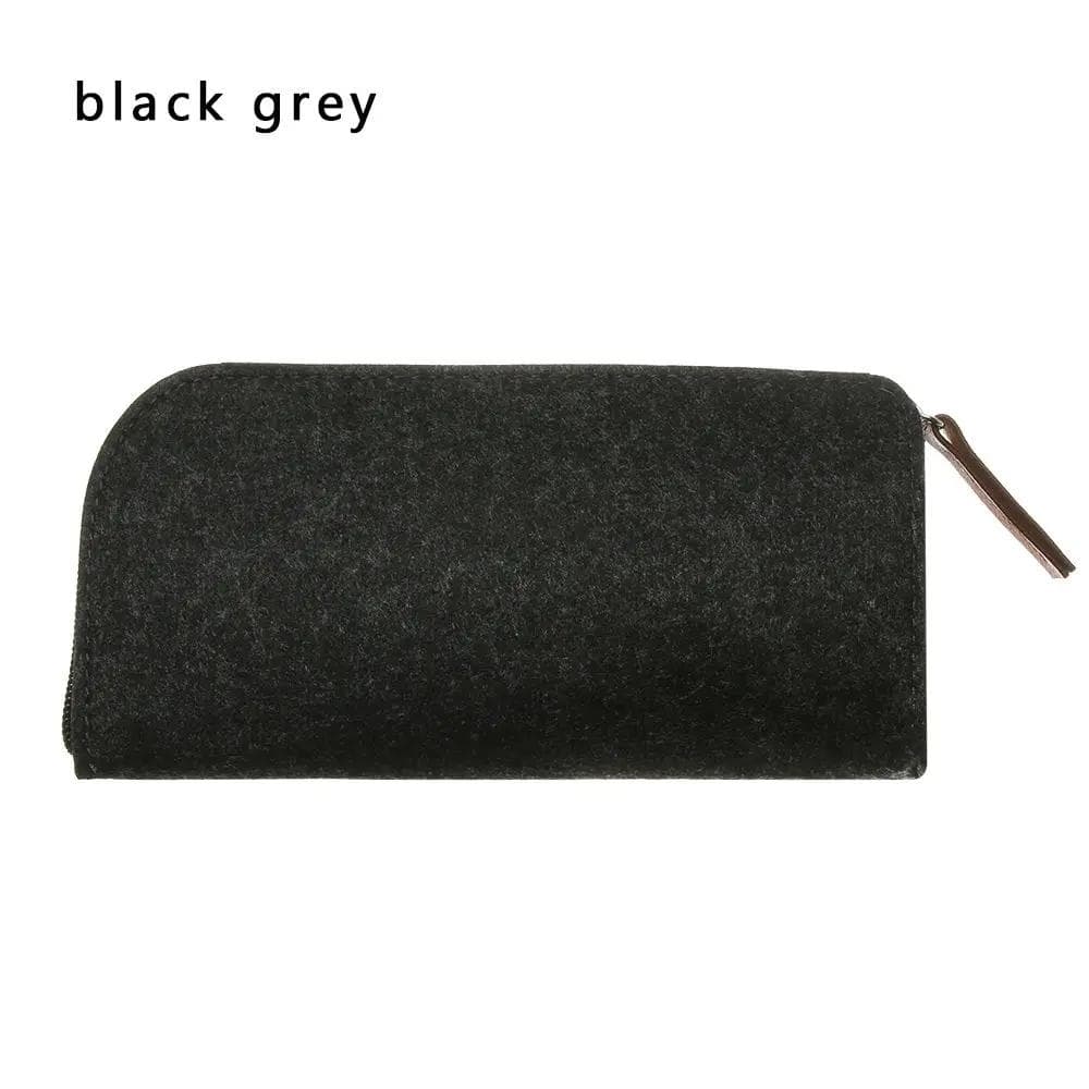 Multifunctional Felt Glasses Case Portable Eyeglasses Pouch Fashion Sunglasses Case Box Portatives Protector Eyewear Accessories grey/black