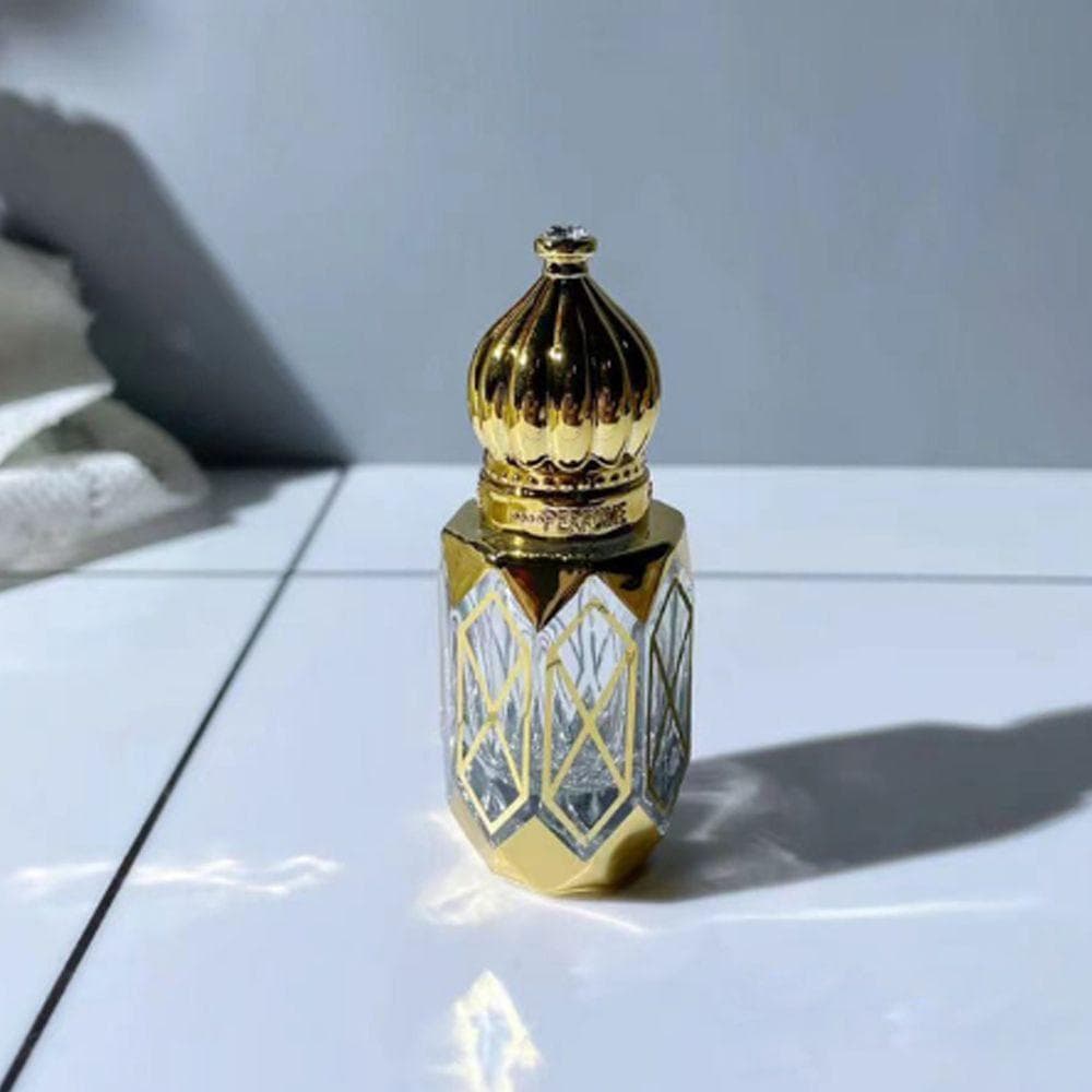 6ml Luxury Style Gold Color Refillable Perfume Bottle Glass Roll-on Essential Oil Bottle Empty Cosmetics Sample Container style C
