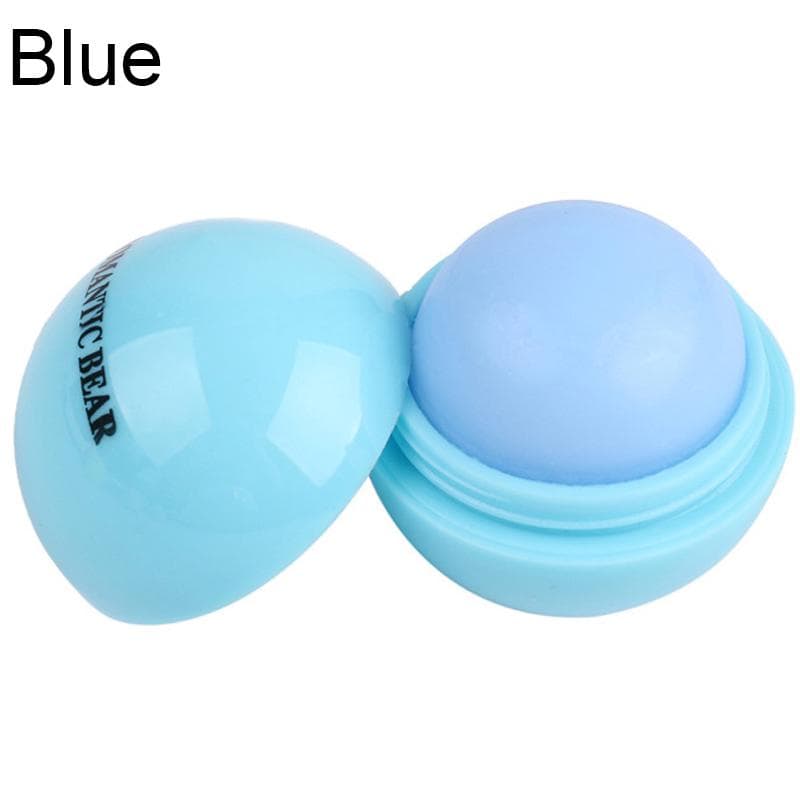 Delicate Woman Round Colors 6 Cream Balm Lip Ball Lasting Moisturizing Nourishing Long Lipstick blue