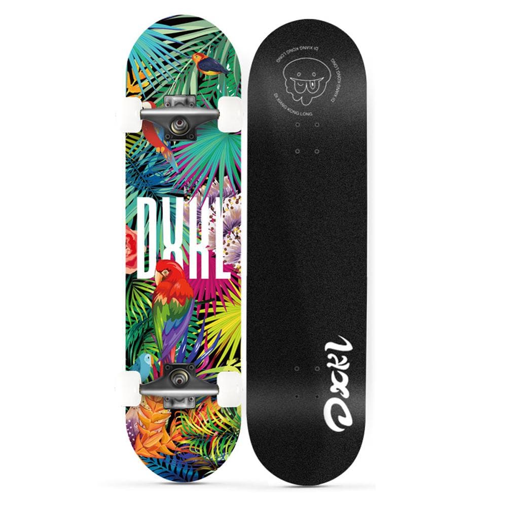 31X7 Inch Complete Graphic Skateboard with ABEC-7 Bearing,7-Layer Maple Wood,88A PU Wheel and