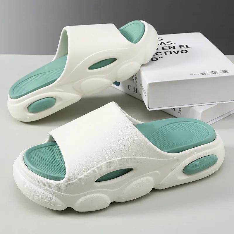 Men Summer Outdoor Platform Lightweight Slippers EVA Non-slip Soft Thick Sole Beach Sandals Men Flats Slides Shoes Flip Flops 35 sky blue