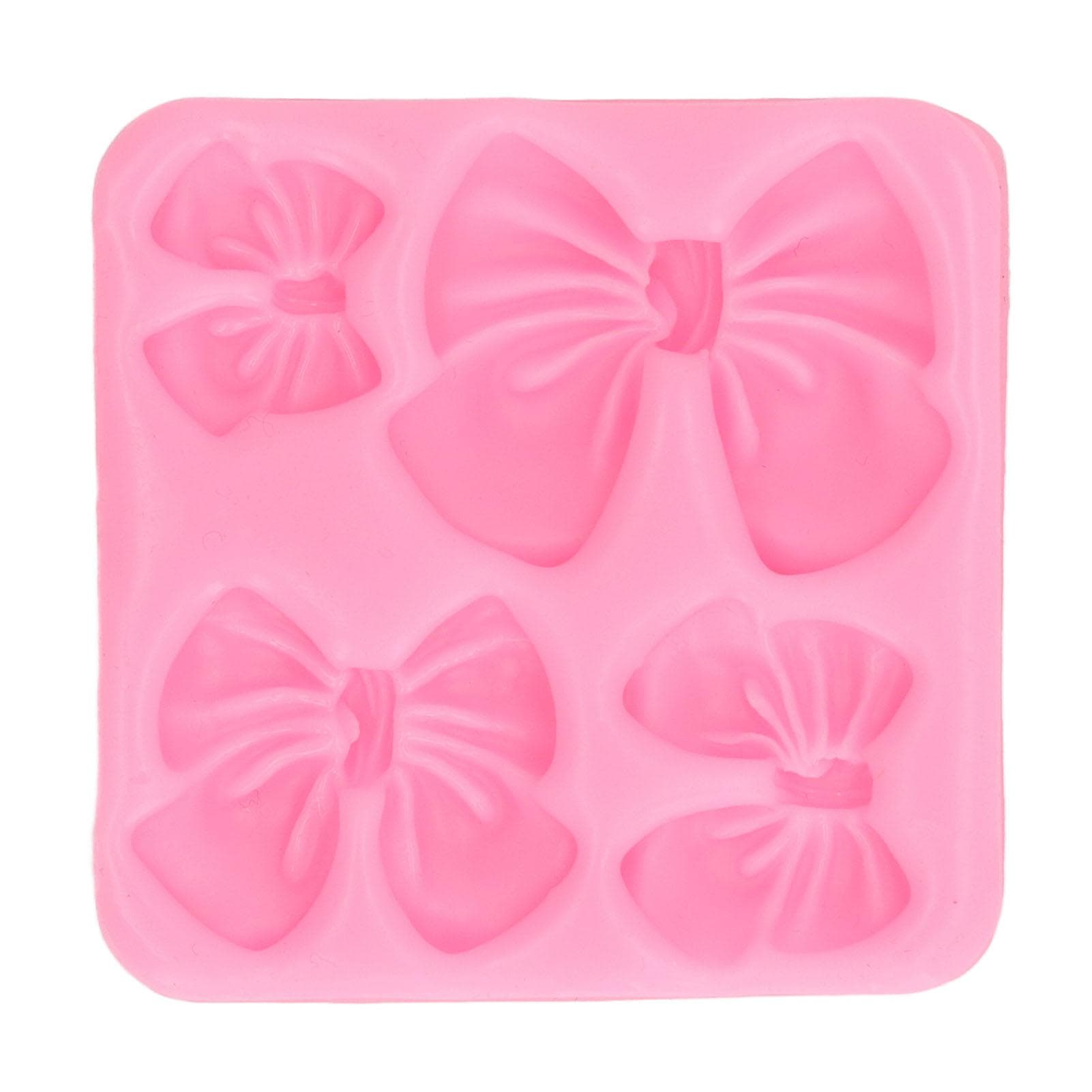 Fondant Mold Stick Proof Easy Release Odorless Silicone Bow Baking Mold for Cake Decoration