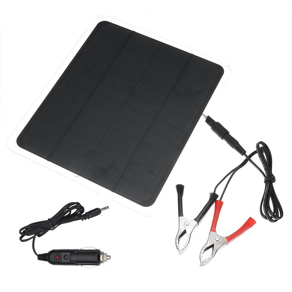 20W Monocrystalline Silicon Outdoor Camping Hiking USB Solar Panel Portable Solar Power Recharger black
