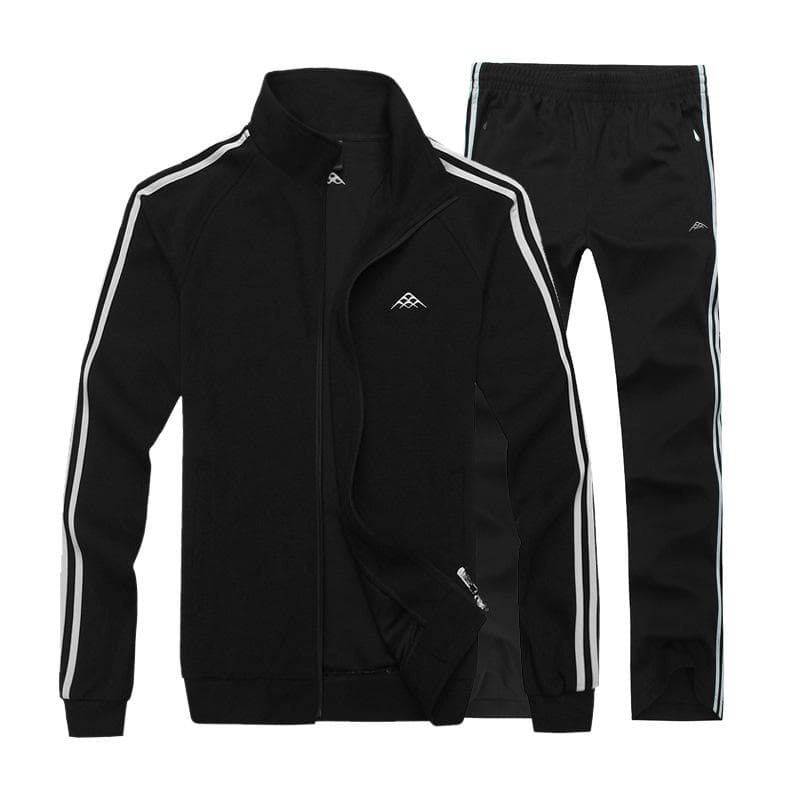 Men's Sportswear Plus Oversized Sports Suit Men's Two-piece Set L-8XL 6XL black