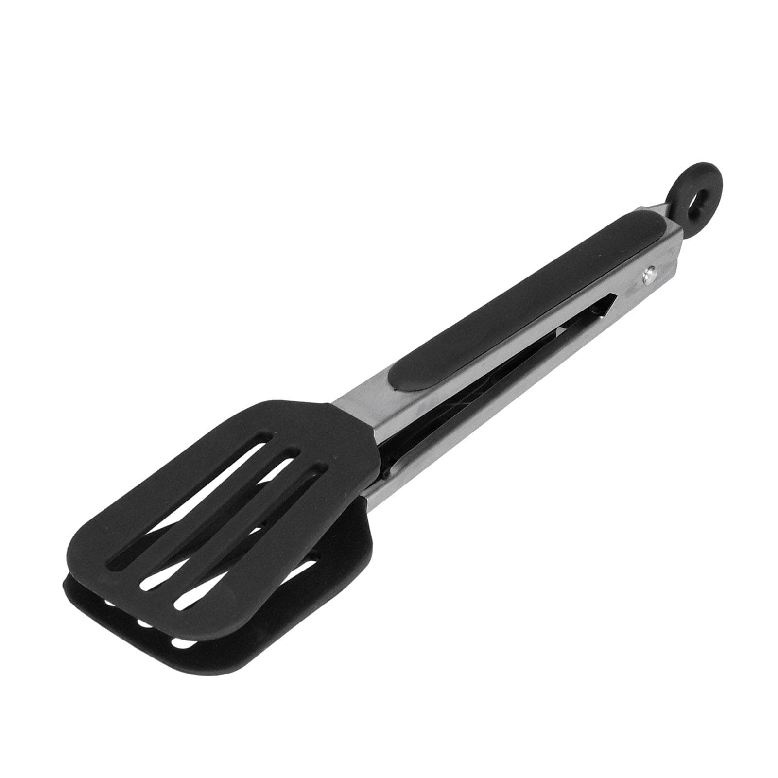 Stainless Steel Silicone Steak Clamp Foldable Barbecue Baking Tongs for BBQ Kitchen 12 pouces rouge