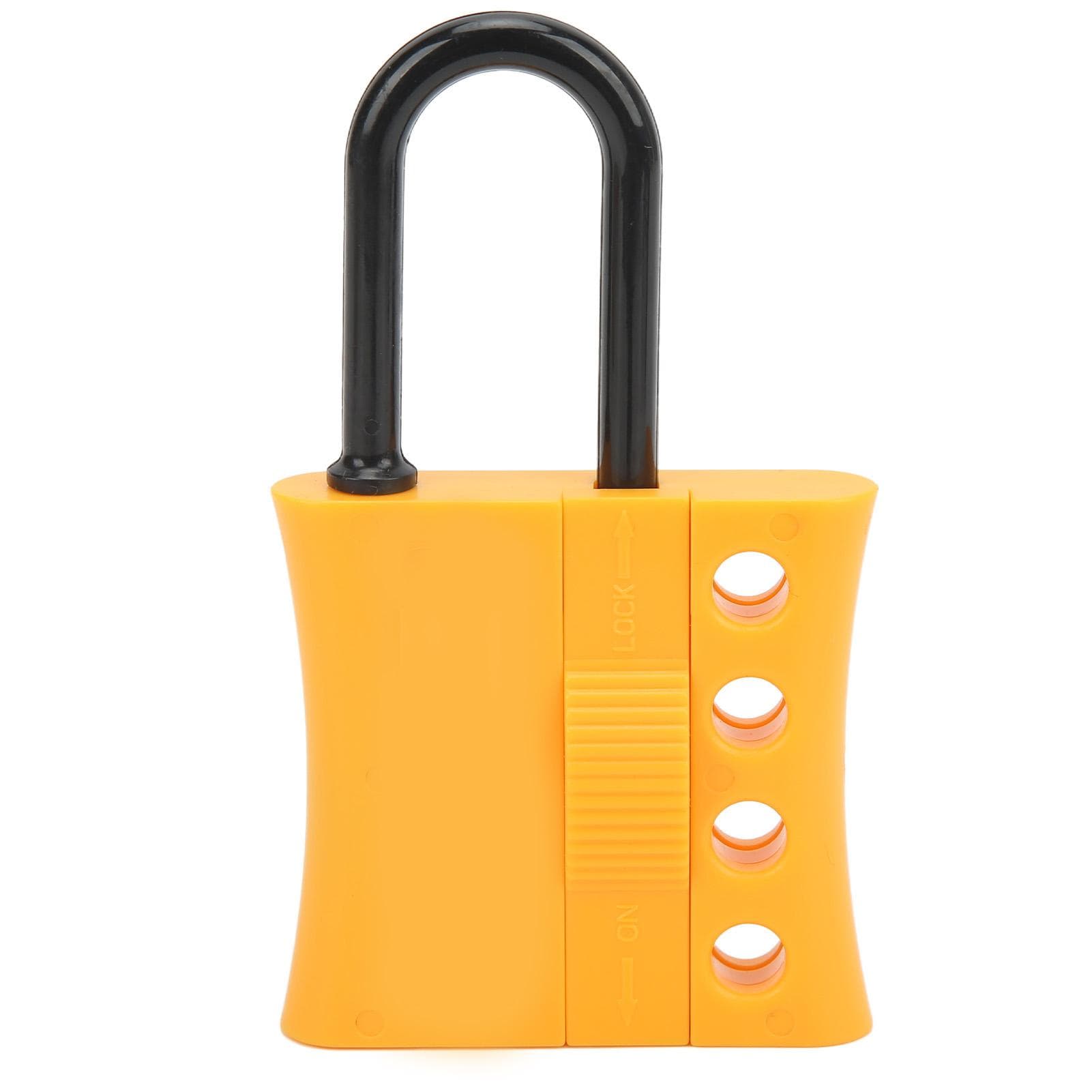 4 Hole Lockout Hasp Lock Insulated Safety 6mm Beam Diameter for Electrical Isolation Explosion