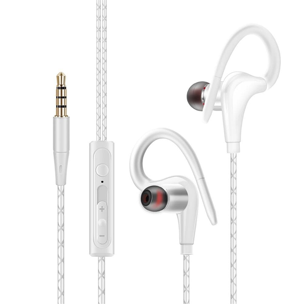 Earphones 3.5mm Sport Earphone Super Stereo Headsets Sweatproof Running Headset With Mic Ear Hook green