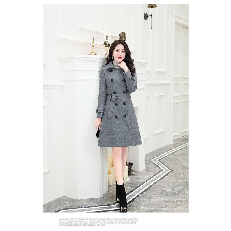 Autumn and Winter Thickened Woolen Women's Coat Coat 3XL