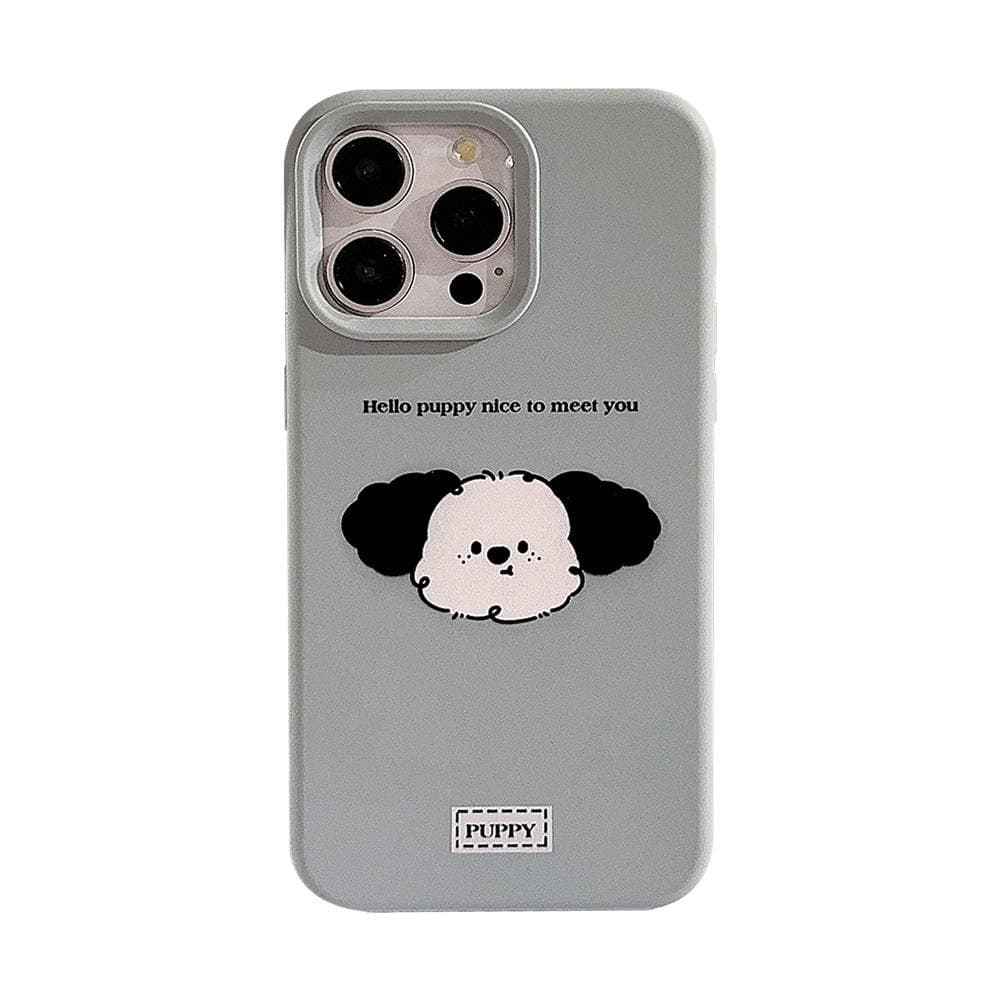 Doodle Puppy Iphone16promax Suitable for 14 Mobile Phone Case Apple 15 Niche Cartoon 13/12 Anti-fall Apple x/xs
